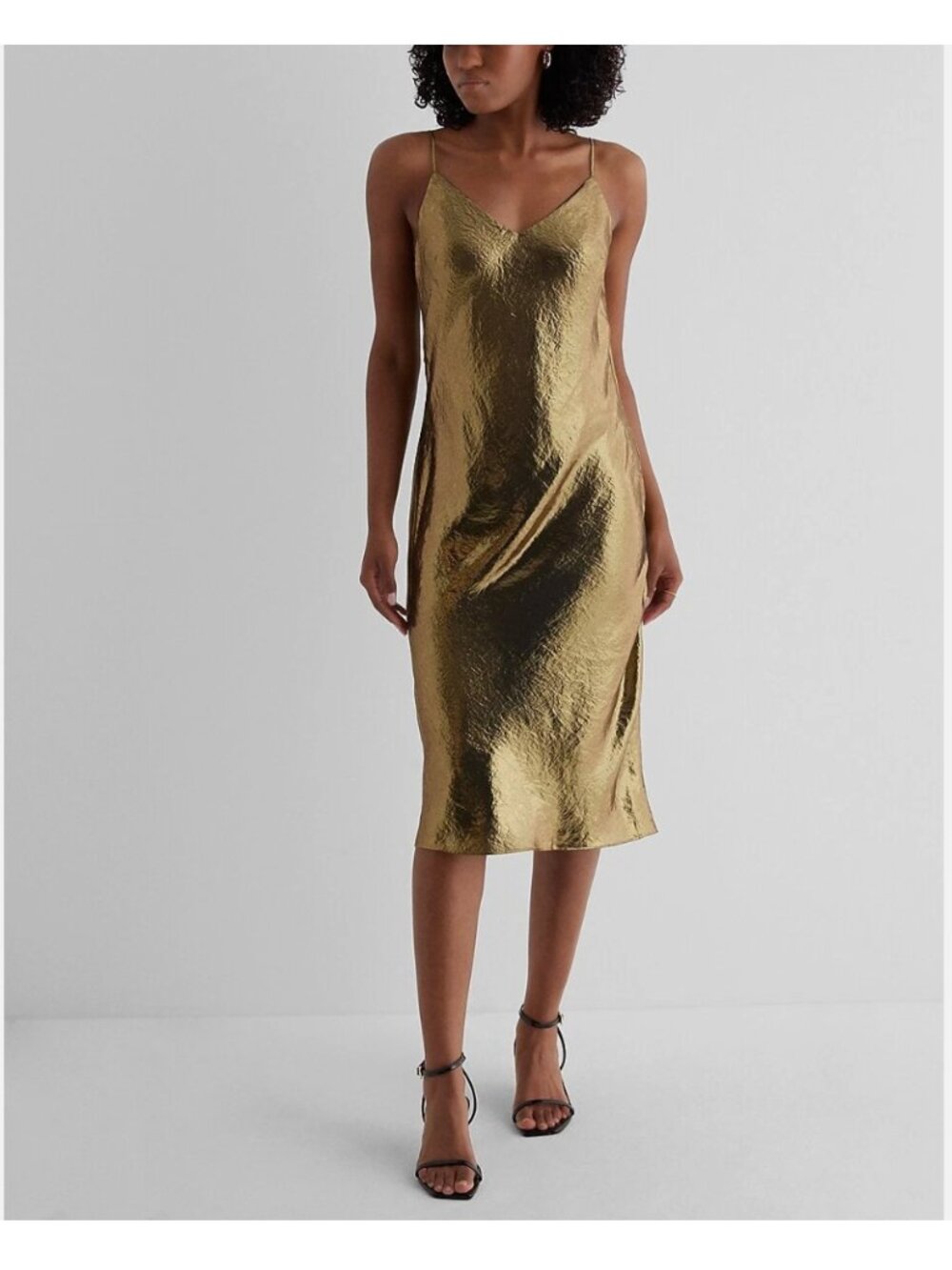 NWT Express Gold Metallic Dress
